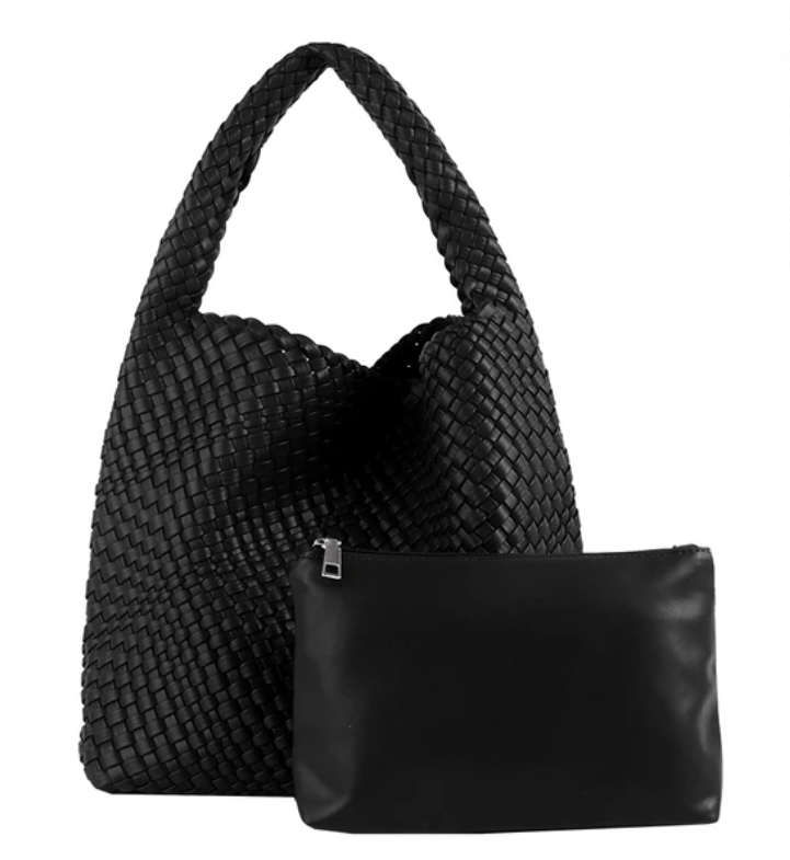 LIKEBAG Fashion Ladies Original Hand Woven Handbag PU Leather Woven Women Large Capacity Tote Bag With Small Bag 24Hr Smart